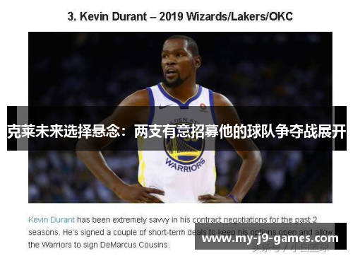 克莱未来选择悬念：两支有意招募他的球队争夺战展开